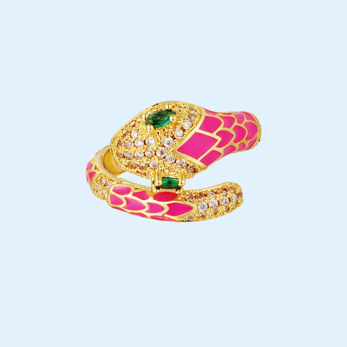 Bague Serpent Rose