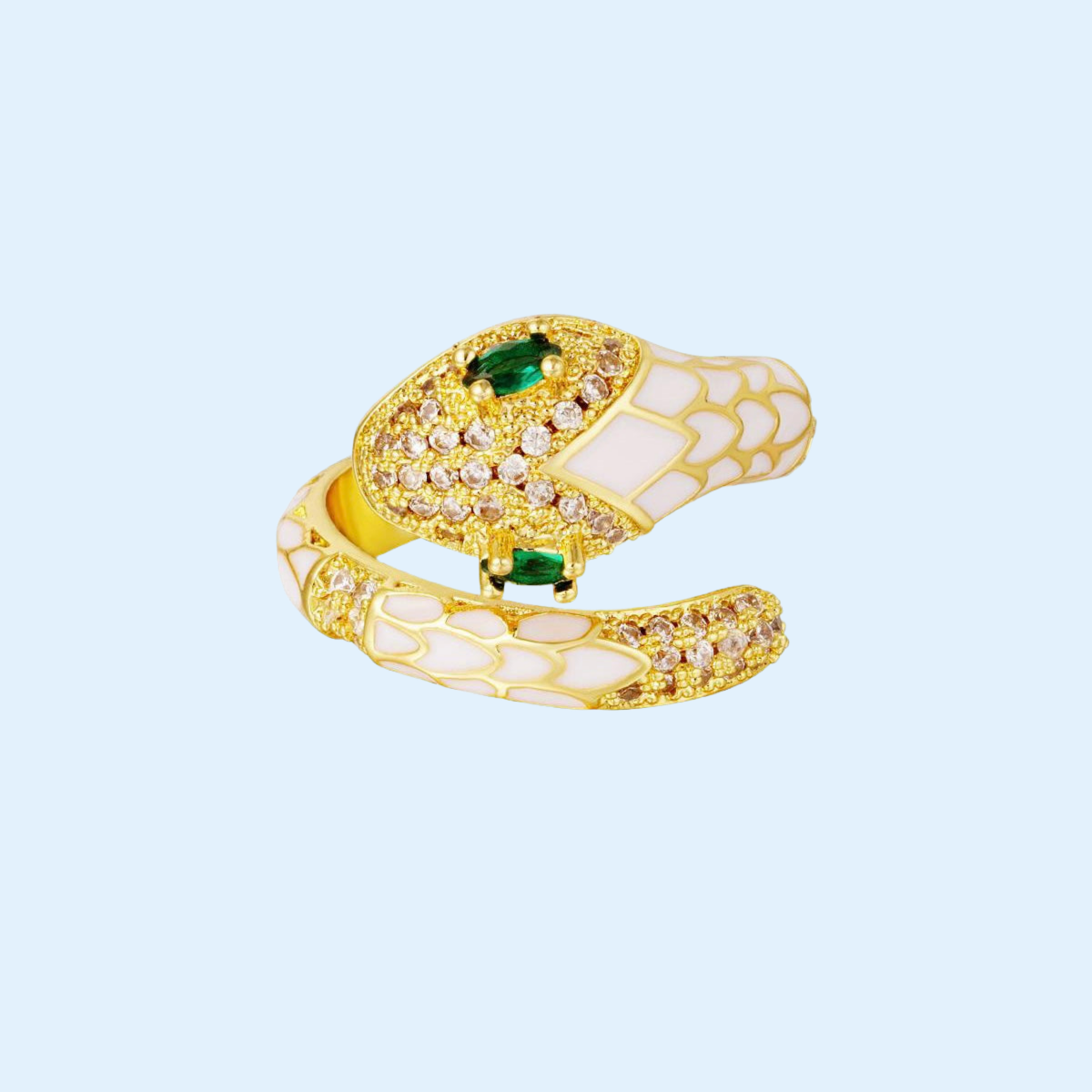 Bague Serpent Blanc