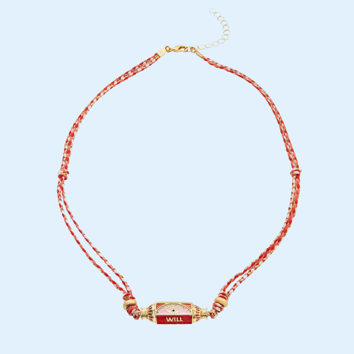 Collier Talisman Protection Rouge