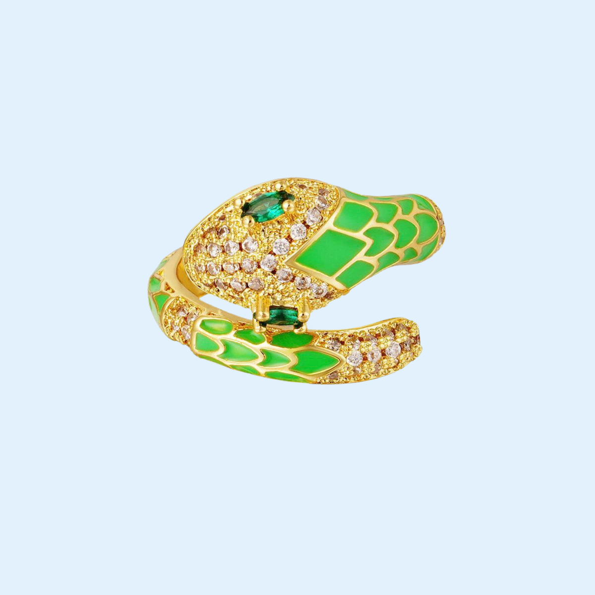 Bague Serpent Vert