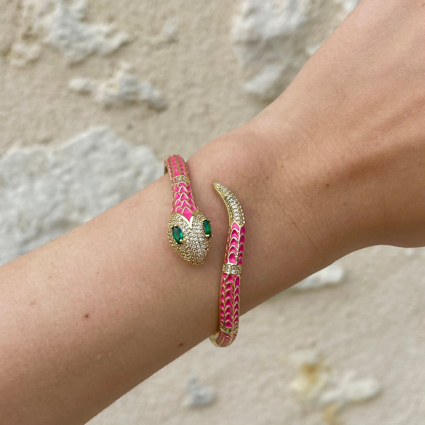 Bracelet Serpent Rose